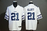 Nike Cowboys 21 Ezekiel Elliott White Team Logos Fashion Vapor Limited Jersey,baseball caps,new era cap wholesale,wholesale hats